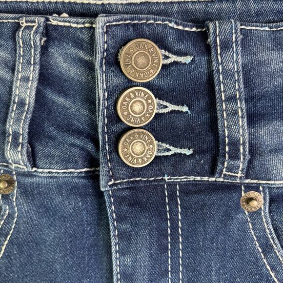 OAK & VINE Denim Midi Skirt Womens Size 2 - Picture 7 of 10